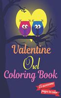 Valentine Owl Coloring Book