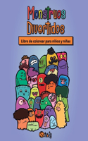 Libro de Colorear para Niñas y Niños: Monstruos Divertidos, Edades 4+