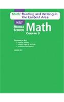 Holt Mathematics: Math Reading and Writing Course 3