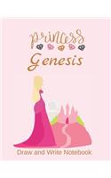 Princess Genesis: Personalized Drawing and Writing Notebook for Girls