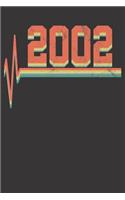 Notebook: Vintage Retro 2002 Birthday Gift College Ruled 6x9 120 Pages