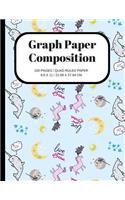 Graph Paper Composition: Unicorns Narwhals Sheep Dreams Cover, Grid Paper Notebook, Quad Ruled, 100 Sheets (Large, 8.5 X 11)