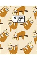 Sloth Notebook: Sloths Lover Gift: Lined Journal, 102 Pages