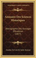 Annuaire Des Sciences Historiques