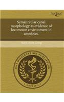 Semicircular Canal Morphology as Evidence of Locomotor Environment in Amniotes