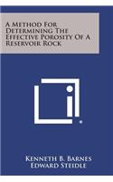 Method for Determining the Effective Porosity of a Reservoir Rock