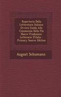 Repertorio Della Letteratura Italiana