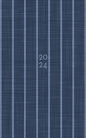 Denim Stripe 2024 Booklet Monthly Planner