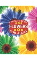 flowers coloring book For adult: Flowers Adult coloring Book