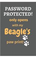 Password Protected! only opens with my Beagle's paw print!