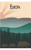 Europa: Wandertagebuch für Europa. Ein Logbuch mit wichtigen vorgefertigten Seiten und vielen freien Seiten für deine Reiseerinnerungen. Eignet sich als Ges