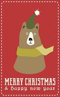 Merry Christmas: Cute Bear Merry Christmas and Happy New Year, Blank Lined Notebook / Journal / Diary (Volume 10)