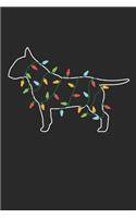 Bull Terrier with Christmas Lights - Christmas Notebook - Bull Terrier Diary - Dog Journal - Christmas Gift for Dog Lover: Medium College-Ruled Journey Diary, 110 page, Lined, 6x9 (15.2 x 22.9 cm)