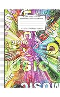 Blank Sheet Music Composition Notebook. 8.5" x 11". 120 Pages: Colorful Music Abstract Sound Pattern Cover. Music Manuscript Paper. Staff Paper. Staves Paper. A Musicians Notebook 12 Stave. For Composers, music 