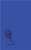 Bullet Journal: Bright Blue Feather Dot Grid Journal, 5x8, Glossy, Small Dotted Notebook