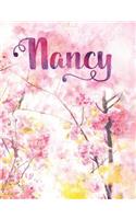 Nancy: Personalized Journal - A Pink Cherry Blossom Diary