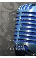 Music notebook: Musical production songwriting notebook