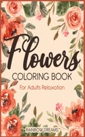 Flowers coloring book for Adults Relaxation