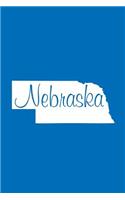 Nebraska - Cobalt Blue Lined Notebook with Margins: 101 Pages, Medium Ruled, 6 x 9 Journal, Soft Cover
