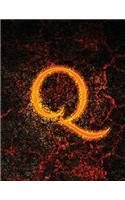 Monogram "Q" Sketchbook: Blank Art Pad Notebook Journal(17 Monogram Fire 150 Sketch)