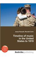 Timeline of Music in the United States to 1819