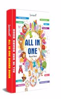 All In One Early Learning Board Book For Kids to Learn Alphabet, Numbers, Hindi Varnamala, Animals, Birds Etc