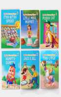 My First Illustrated Library Nursery Rhymes (Set of 6 Books) - Board Books - Jack and Jill, Pussy Cat, Humpty Dumpty, The Little Piggy, Little Miss Muffet, Itsy Bitsy Spider - Age 0-2 Years