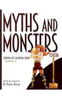 Myths and Monsters Grown-up Coloring Book, Volume 3