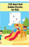 100 Hard 4x4 Sudoku Puzzles for Kids: Mini Sudoku Puzzle for Children / Ages 4-6 / Large Print / Handy Size