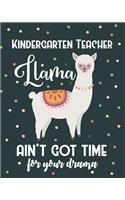 Kindergarten Teacher Llama Ain't Got Time For Your Drama