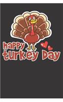 Notebook: Thanksgiving Turkey Happy Day Dot Grid Dotted 6x9 120 Pages