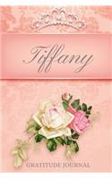 Tiffany Gratitude Journal: Floral Design Personalized with Name and Prompted, for Women