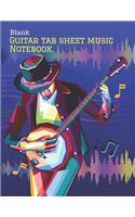 Blank Guitar tab sheet music notebook