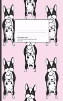 Boston Terrier Back To School Composition Notebook For Girls or Boys - Funny Dog Pattern - For Elementary Journal Writing or Notes - Wide Ruled Blank, Lined: Pink Workbook For Kids - Back-To-School Supplies Diary For Class Notes, Assignments, Handwriting