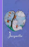 Jacquetta: Cahier Personnalisé - Fox Avec Coeur - Couverture Souple - 120 Pages - Vide - Notebook - Journal Intime - Scrapbook - Idée Cadeau