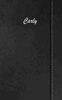 Carly: Weekly Meal Planner Simulated Black Leather Track And Plan Your Meals 52 Week Food Planner / Diary / Log / Journal / Calendar Meal Prep And Planning