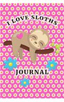 I Love Sloths Journal