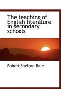 The Teaching of English Literature in Secondary Schools