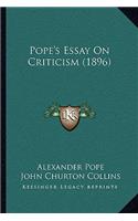 Pope's Essay On Criticism (1896)