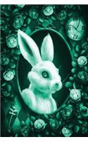 Alice in Wonderland Modern Journal - Outwards White Rabbit (Green): 100 page 6" x 9" Ruled Notebook: Inspirational Journal, Blank Notebook, Blank Journal, Lined Notebook, Blank Diary(4 Alice in Wonderland Modern Journal - Outwards White Rabbit)