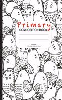 Primary Composition Notebook with Coloring Birds Cover