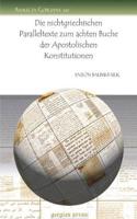 Die nichtgriechischen Paralleltexte zum achten Buche der Apostolischen Konstitutionen: (410 Analecta Gorgiana)