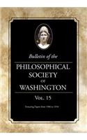 Bulletin of the Philosophical Society of Washington