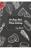 90 Day Diet Plan Eating Log Book: Activity Tracker 13 Week Food Journal Daily Weekly - 3 Month Tracking Meals Planner Exercise & Fitness - Diary For health lovers - Chalkboard Letter