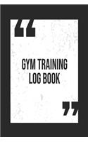 Gym Training Log Book