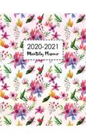 2020-2021 Monthly Planner: Two Year 24 Month Calendar Planner with To Do List and Notes January 2020 to December 2021 Academic Agenda Schedule Organizer Notebook Floral Flower