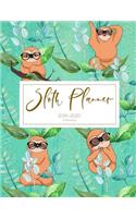 Planner July 2019- June 2020 Lazy Sloth Monthly Weekly Daily Calendar