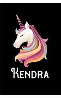 Kendra: Journal (Diary, Notebook) Personalized Custom Name Unicorn Birthday Gift for Girls and Women