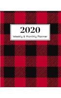 2020 Weekly & Monthly Planner: January 1st - December 31st 2020- Organizer Schedule Journal for 2020 - Buffalo Plaid