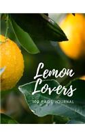 Lemon Lovers 100 page Journal: Large notebook journal with 3 yearly calendar pages for 2019, 2020 and 2021 Makes an excellent gift idea for birthdays or any special occasion